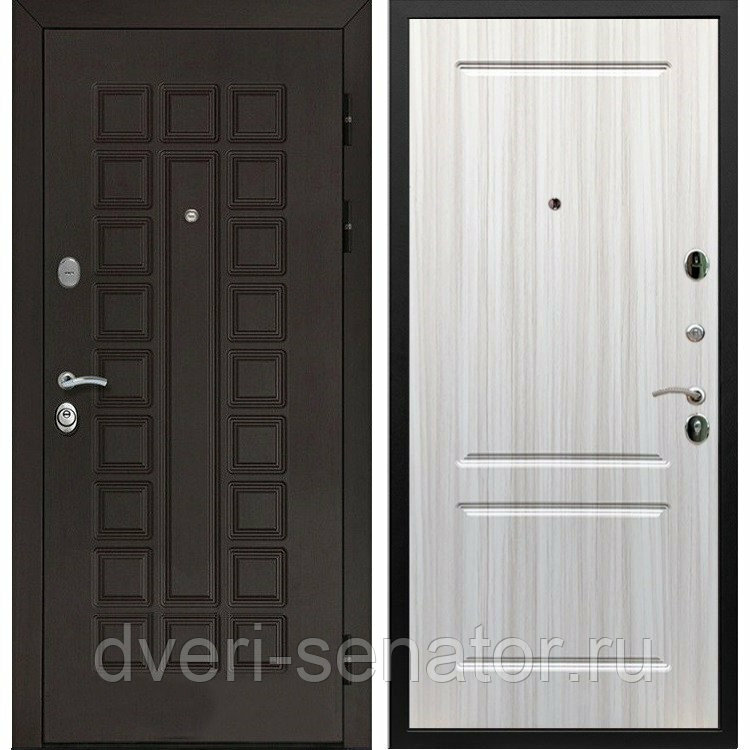 Senator ФЛ-117 цвет панели Сандал белый входные стальные двери в квартиру