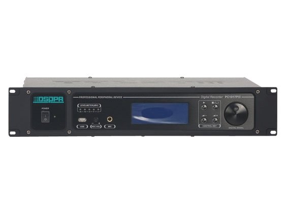 DSPPA PC-1017P Цифровой программируемый магнитофон, 2 микр., 1 линейный вход, 2 выхода, шаттл/джог, LCD дисплей, таймер, дистанционное управление с РС