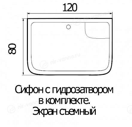 Душевой поддон River 120x80x50 Sena