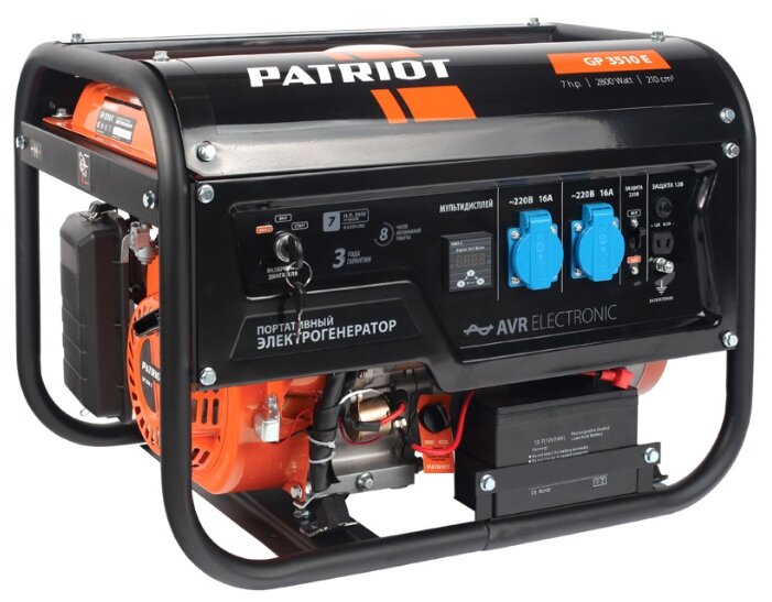 Бензиновый генератор PATRIOT GP 3510E (2500 Вт)