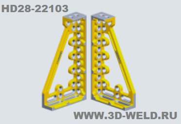 Угловой кронштейн 375x100x600 мм для сварочного стола 3D-Weld D28 2-280134