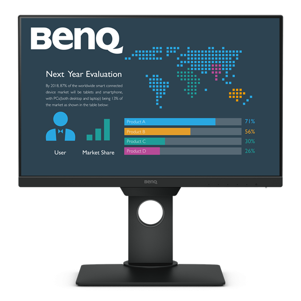 BENQ 22.5quot; BL2381T IPS LED, 16: 10 1920×1200, 250 cd/m2, 20M: 1, 178/178, 5ms, VGA, DVI-D, HDMI, DisplayPort, USB3.0, Speaker, Audio, Tilt, HAS, Pivot, Swivel Black