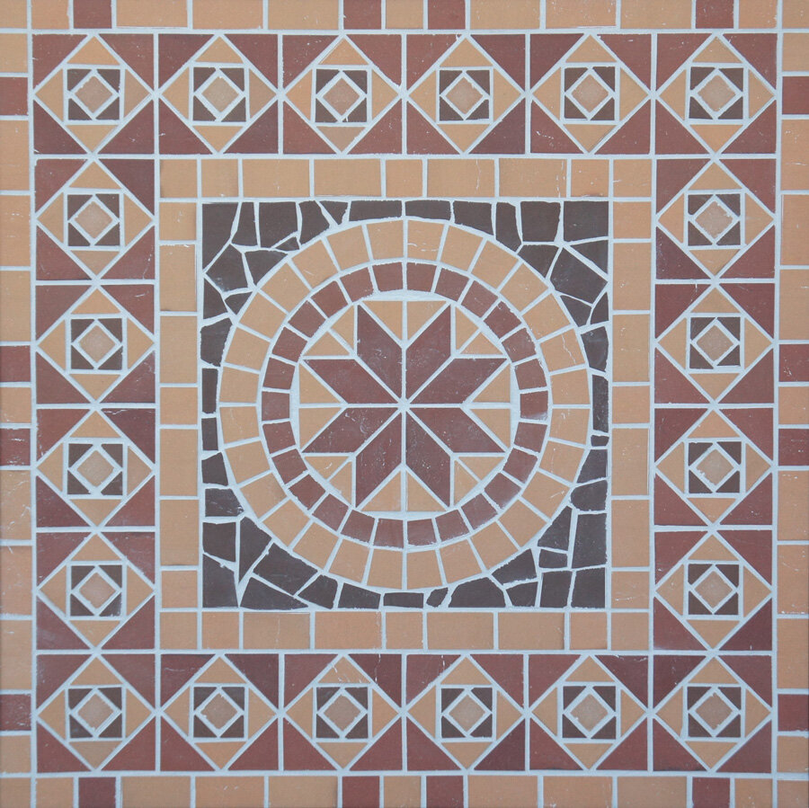 Square/Квадрат мозаика клинкерная (на сетке) 100х100 см, Ecoclinker