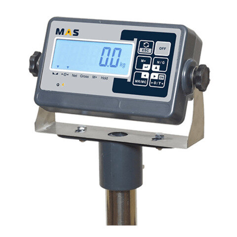 Весы товарные напольные MAS ProMAS PM1B-150 4560, LCD, АКБ, RS232, 150кг, 50гр, 600*450, с поверкой, съемная стойка