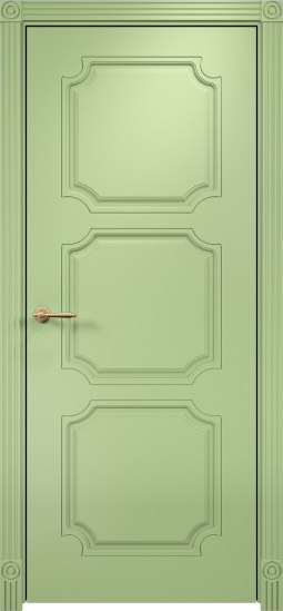 Межкомнатная дверь Оникс Валенсия фрезерованное (Эмаль фисташка по МДФ) глухая, фреза 1