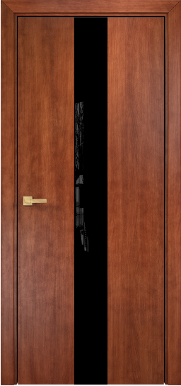 Дверь Оникс модель Соната Цвет:Тёмный анегри Остекление:Триплекс чёрный