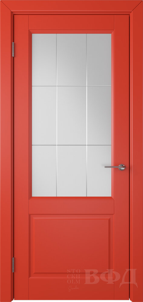 Межкомнатная дверь Владимирская Доррен до (Эмаль красная)