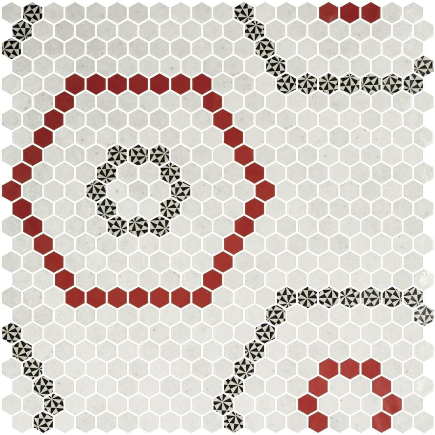 Мозаика Onix Mosaico Hex Geo Patterns 7 60.3x58.1