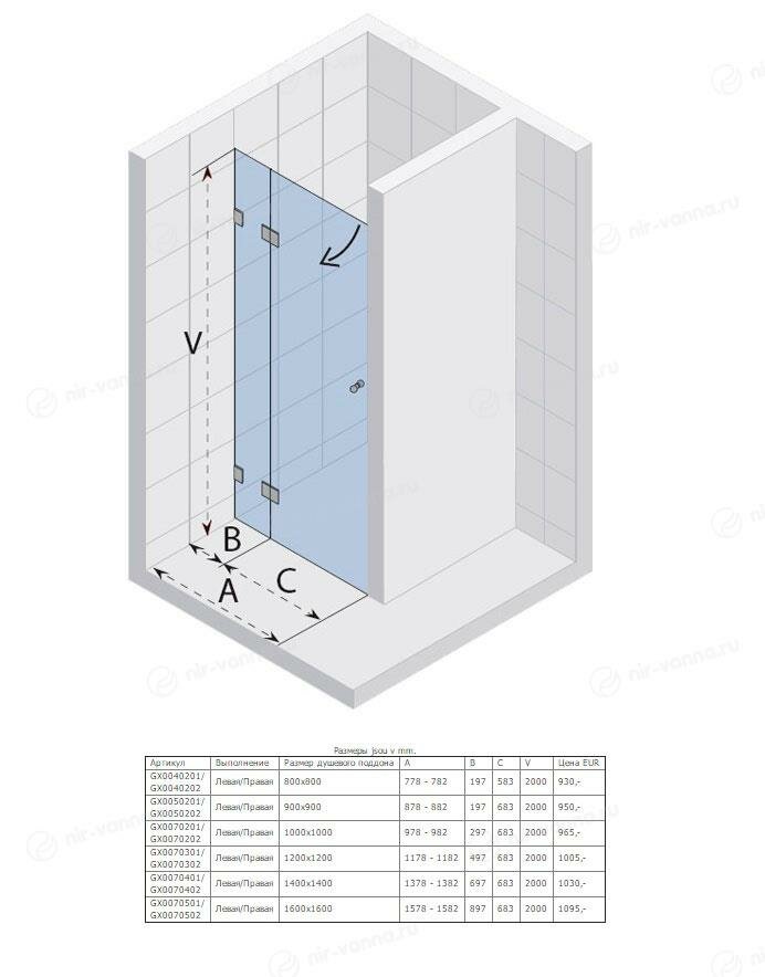 Душевая дверь Riho Scandic M104 100x200 R