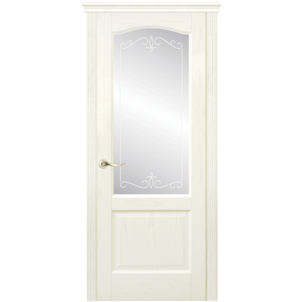 Межкомнатная дверь La Porte серия New Classic модель 200.4 ясень карамель с матовым стеклом Рада