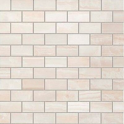 Supernova Onyx Pure White Brick Mosaic 30.5x30.5