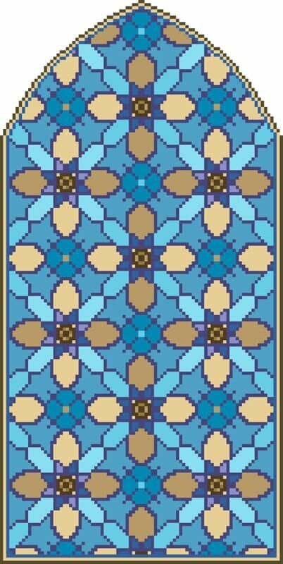 Панно Alzare из мозаики Ниша 3 (базовые цвета) (1x1) 98.1x195.1
