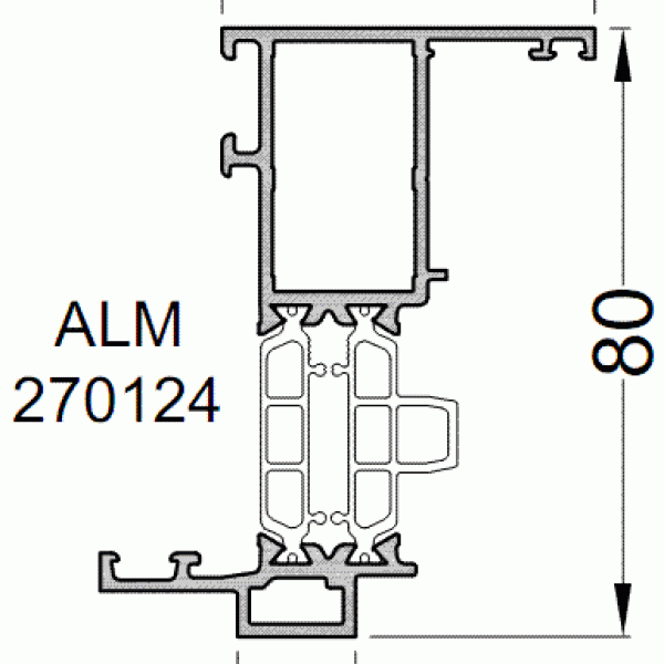 Профиль зажимной рамы наружного открывания ALUMARK 15/49 мм 6м Белый RAL9016