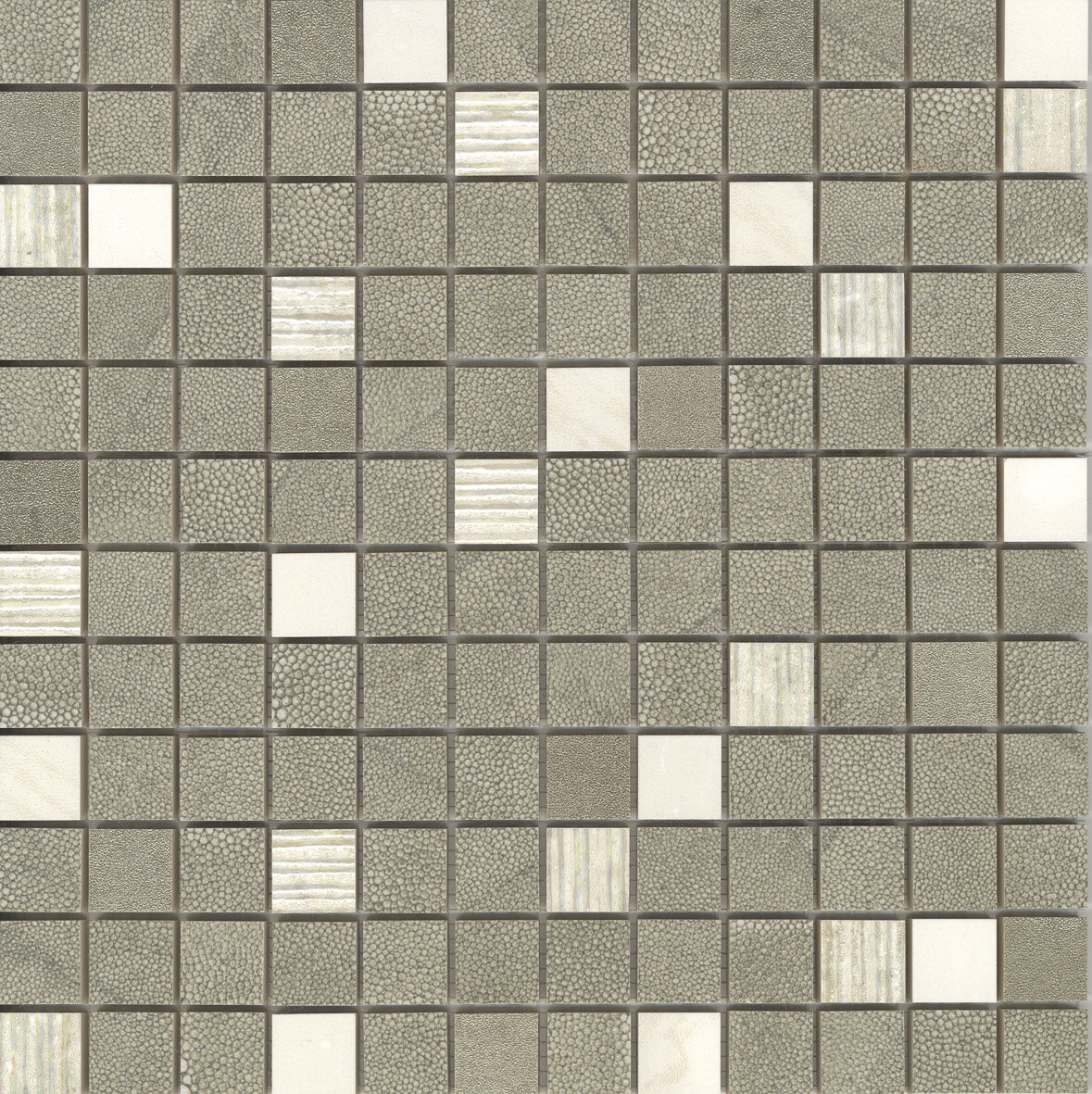 Мозаика облицовочная керамическая Aparici Shagreen Shagreen Grey Mosaico 2,5x2,5 Decor G-3828 ( м2)