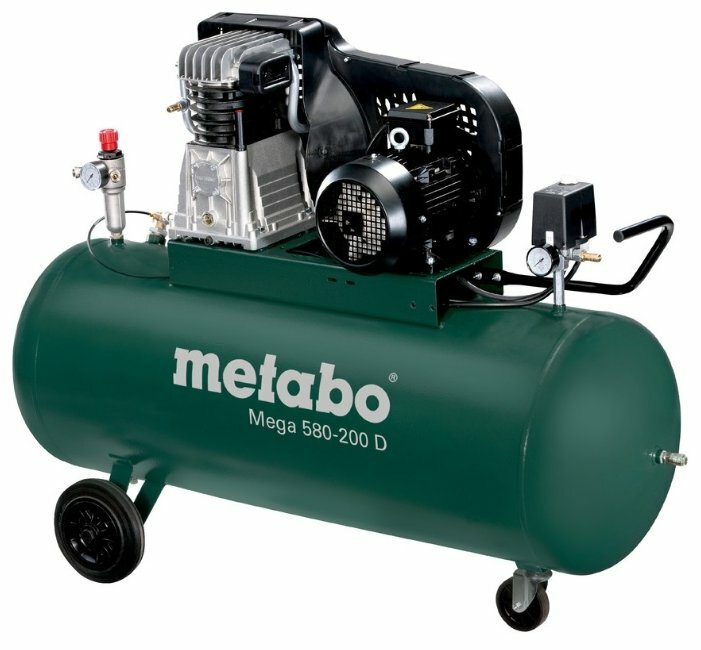 Компрессор масляный Metabo Mega 580-200 D, 200 л, 3 кВт