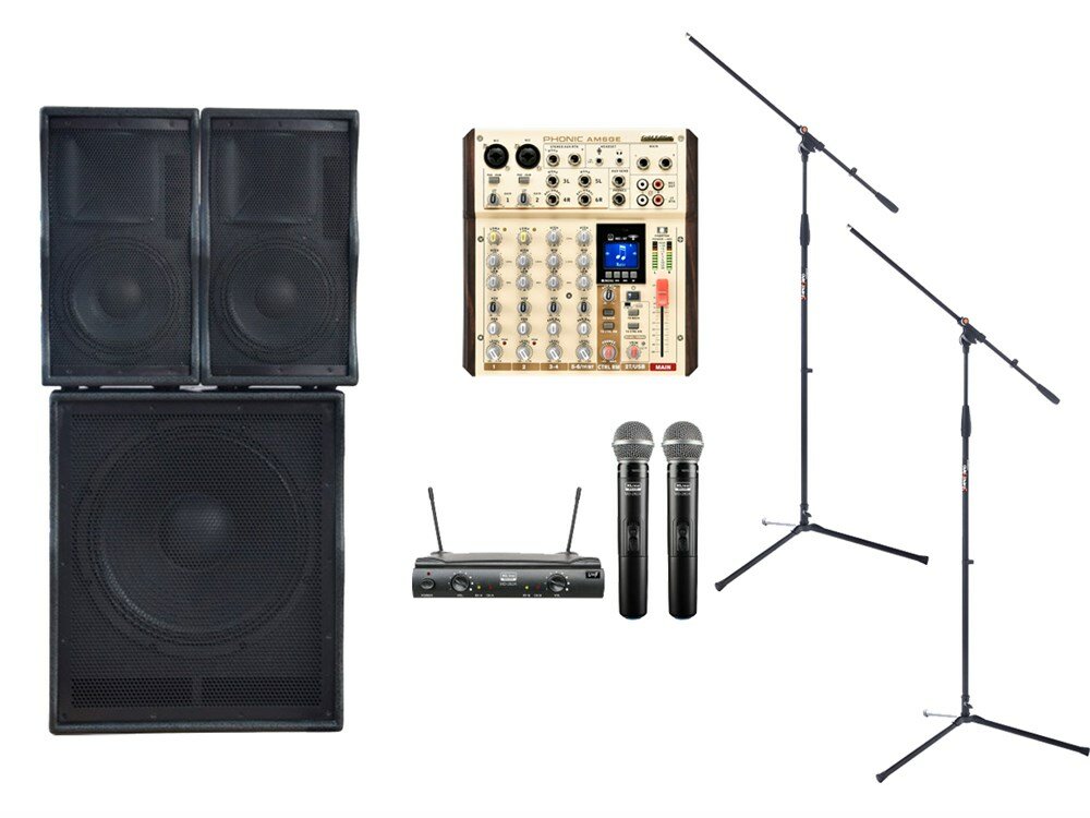 MuzProSvet Бюджетный комплект звука Xline для средних залов и открытых площадок (800 Вт)
