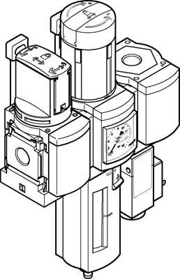 Блок подготовки воздуха, комбинация Festo MSB4N-1/4:C3J2F3-WP