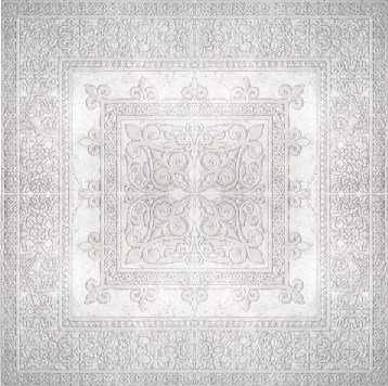 Декор керамогранит Absolut Keramika Papiro Grey Roseton Gotico Grey ABS2180 1200x1200 мм (Керамогранит)