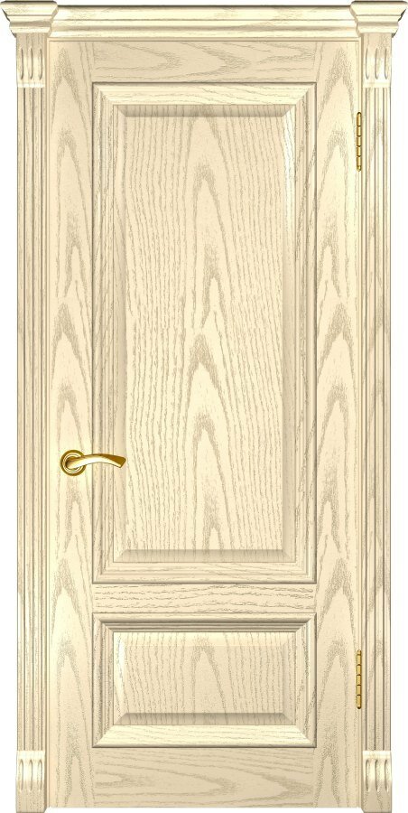 Межкомнатная шпонированная дверь Фараон-1 Дуб слоновая кость (Глухая)