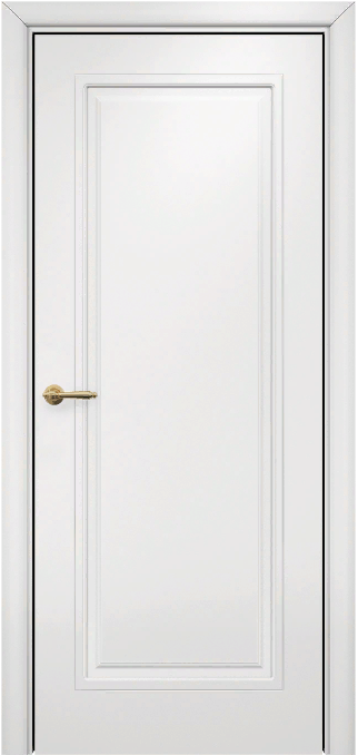 Оникс / Фортрез Межкомнатная дверь Гранд, фрезерованная глухая Цвет: белая эмаль базовая
