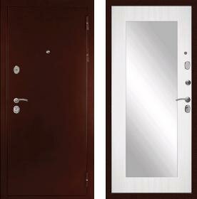 Дверь входная (стальная, металлическая) Сударь С-503 Зеркало quot;Сандал белыйquot;