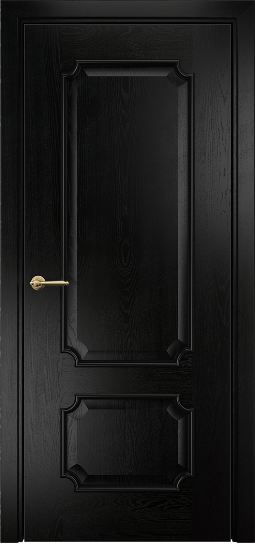 Дверь Оникс модель Палермо Цвет:Эмаль черная по ясеню Остекление:Без стекла