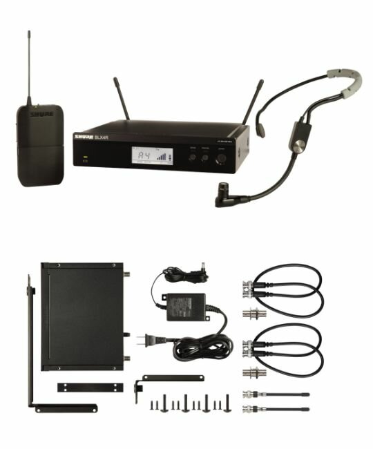 SHURE BLX14RE/SM35 M17 - рэковая радиосистема С головным микрофоном SM35