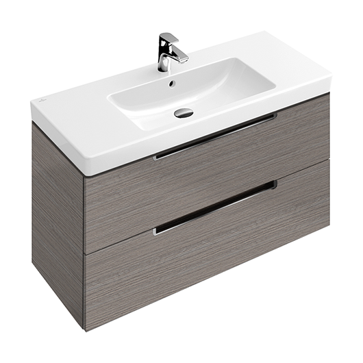 Тумба под раковину Villeroy  Boch Subway 2.0 A697 00 FQ (A69700FQ) Oak Graphite (987x520x449 мм)