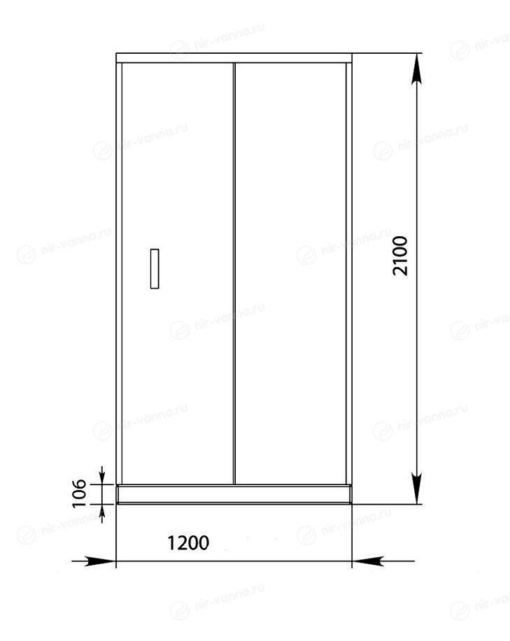 Душевая дверь Aquanet Alfa NAA6121 120x200 без поддона