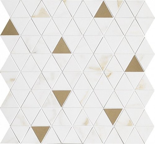 Мозаика Marazzi Allmarble Wall 40x43 Allmarble Wall Golden White Sat.Mosaico Tria M8H1 43x40