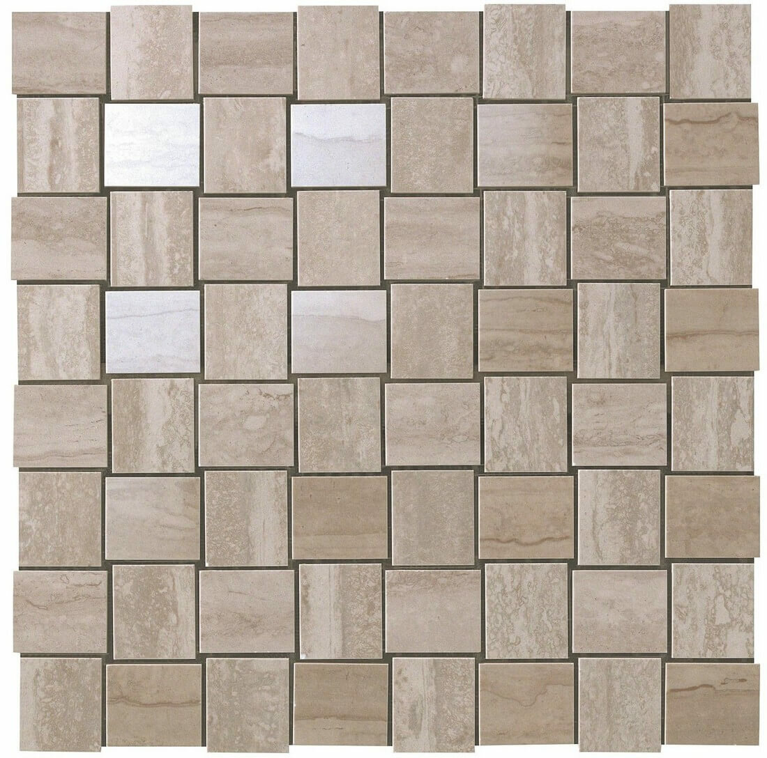 Плитка Atlas Concorde Marvel Pro Marvel Travertino Silver Net Mosaic 9MVM 30,5x30,5