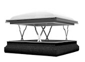 Окно для плоской крыши Fakro / Факро DSC-C2 дымоудаляющее с куполом, размер 100х100