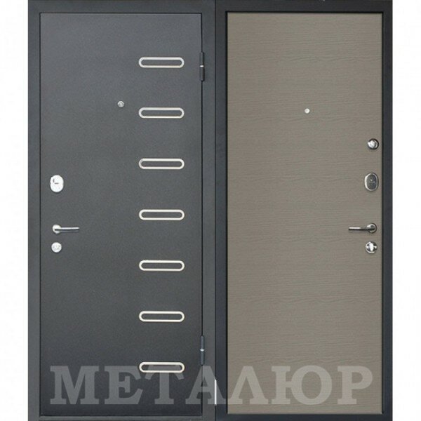 Двери Юркас производства Белоруссии Входная металлическая дверь Юркас М29 Дуб французский серый