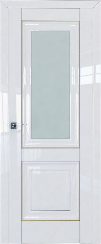 Дверь ProfilDoors Серия L модель 28L Цвет:Белый люкс Остекление:Мателюкс