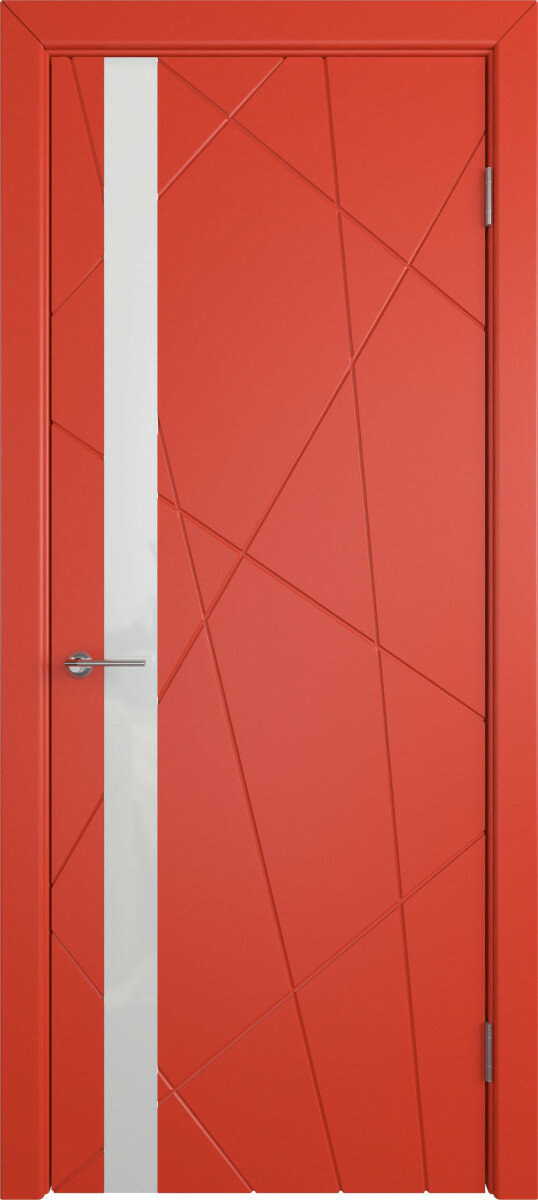 Межкомнатная дверь ВФД серия Flitta модель Red Beam White Gloss