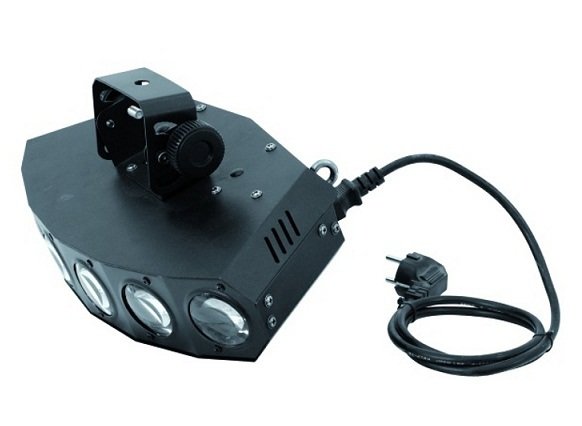 Eurolite LED SCY-200 Светодиодный многолучевой шестилинзовый прибор с 6 x 3Вт трёхцветными TCL светодиодами, угол лучей 60 °, управление DMX (7-20 каналов) и автономно (встр. микрофон). Размер 175х375х150мм. Вес 2 кг.