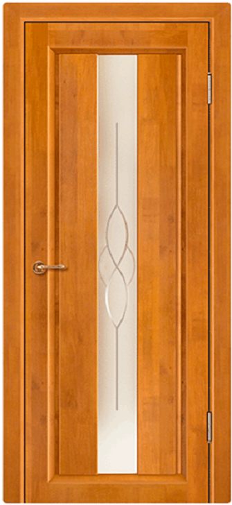 Межкомнатная дверь Версаль массив ольхи Цвет:мед Тип:со стеклом