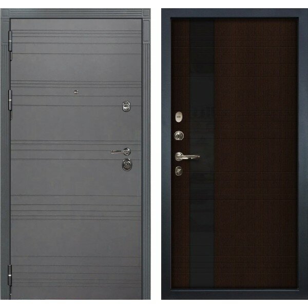 Двери Лекс производства г. Йошкар-Ола Входная металлическая дверь лекс сенатор 3К софт графит венге №53