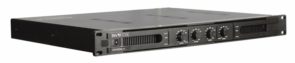 Invotone DV500.4 усилитель мощности 4-канальный, 600 Вт/4 Ом на 4 канала, 2400 Вт мост