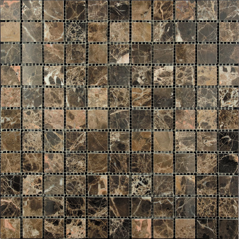 Мозаика Natural Mosaic Adriatica M022-25P (Emperador Dark) 305x305 мм (Мозаика)