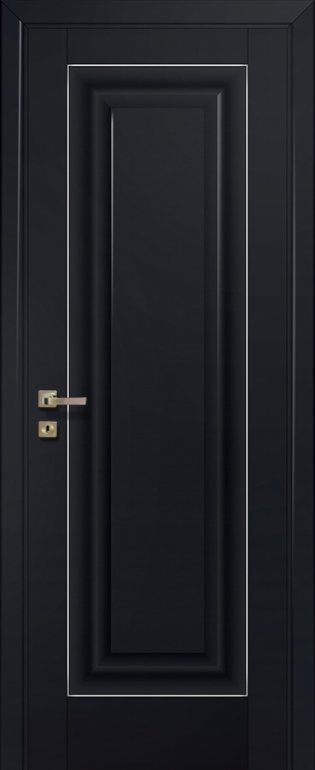 Межкомнатная дверь Profil Doors 23U ДГ (Черный матовый)