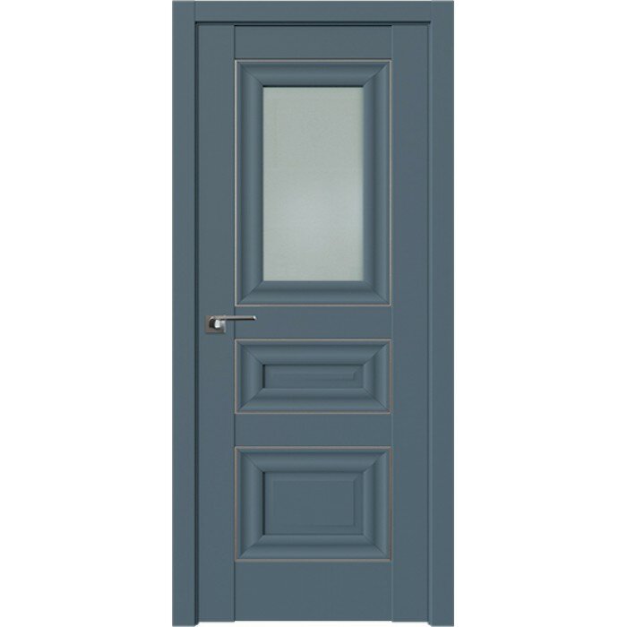 Дверь Межкомнатная деревянная, Профиль Дорс 26U Антрацит - со стеклом