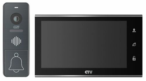 Комплект CTV CTV-DP4707IP панель CTV-D4000FHD, монитор CTV-M4707IP с углом обзора 100 гр., монитор с IPS экраном 7quot;, Hands free, cенсорная панель упра