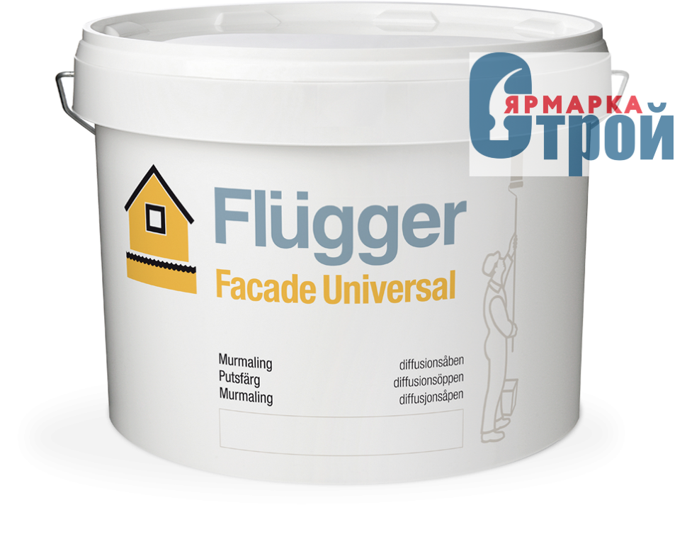Flugger Facade Univercal | Флюгер Универсальная краска для фасадов (9,1 Л.)