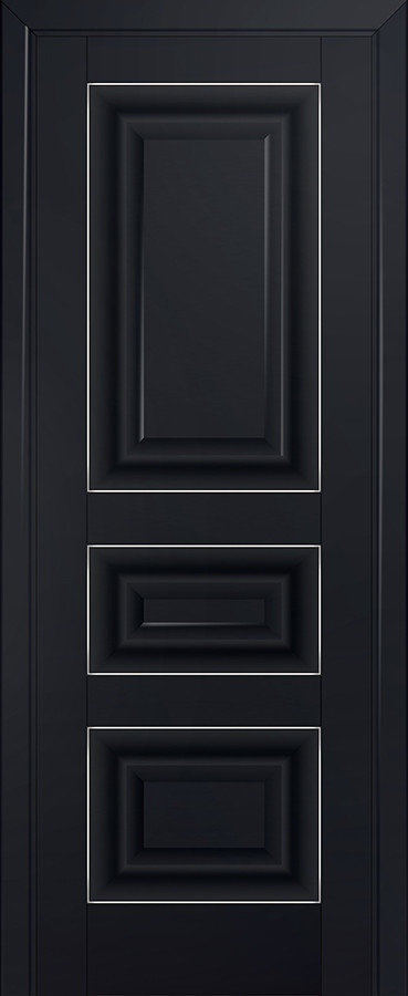 Межкомнатная дверь матовая экошпон PROFIL DOORS 25U (Черный матовый)