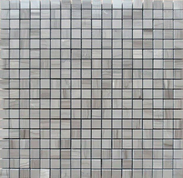 Мозаика каменная Athen grey polished на сетке 1,5x1,5 29,6x29,6