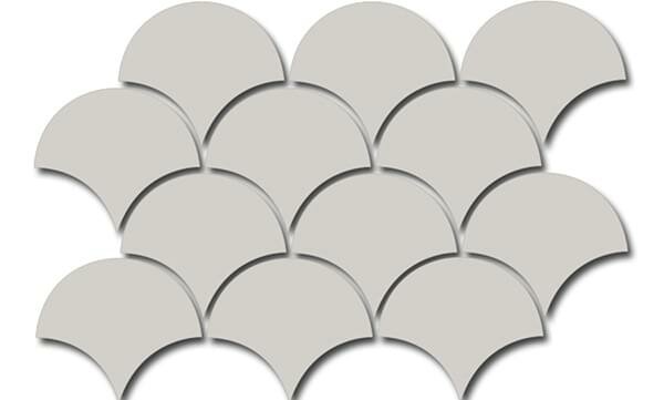 Мозаика 21982 Scale Fan Mosaic Light Grey 30x43 Equipe