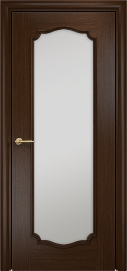 Дверь Оникс модель Венеция 2 Цвет:венге Остекление:Сатинат белый