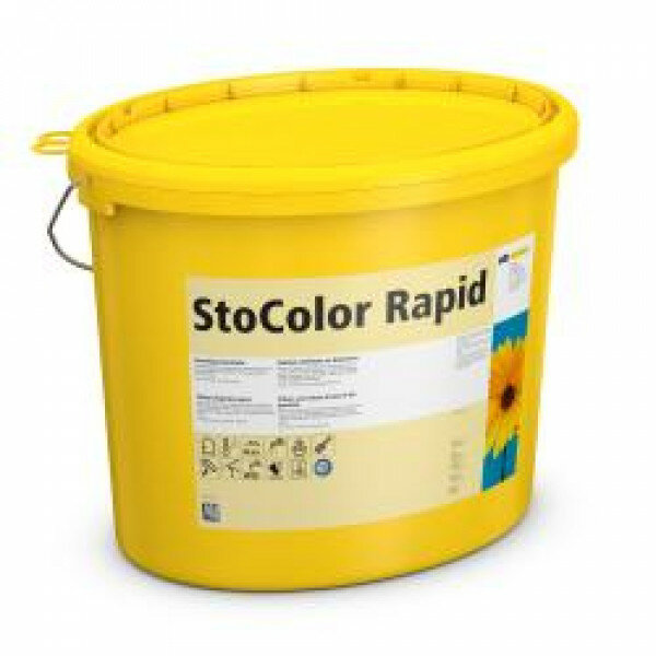 Дисперсионная краска с высокой укрывистостью StoColor Rapid ведро 15 л