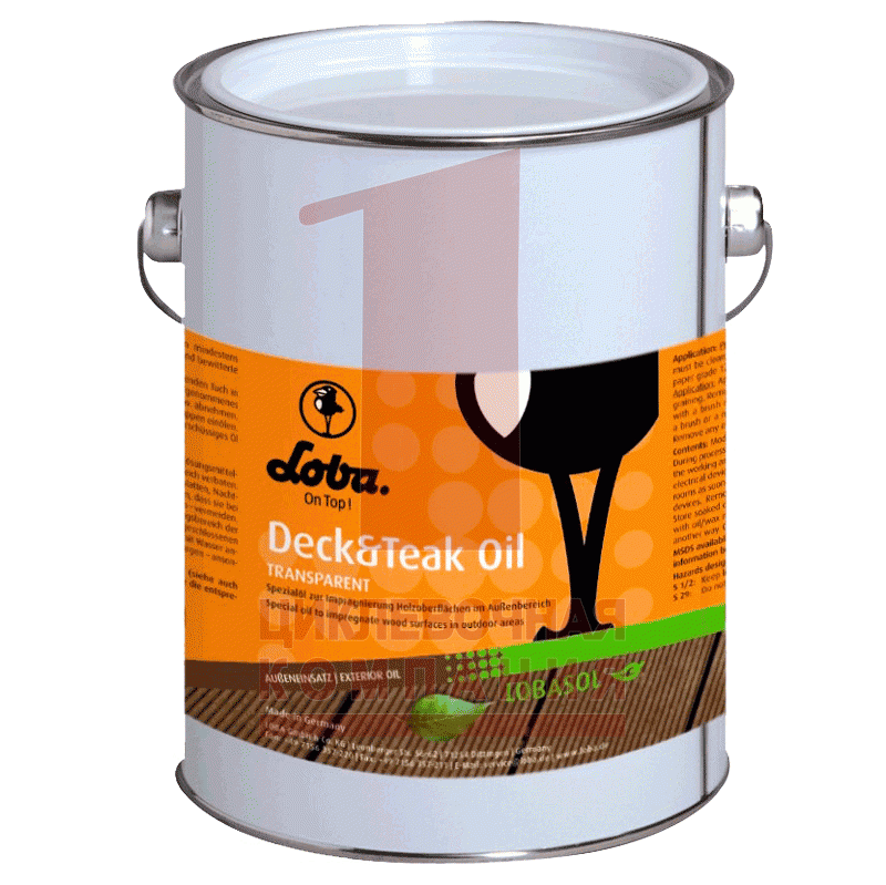 Lobasol Deck  Teak Oil Масло для наружных работ, прозрачное (12 л)